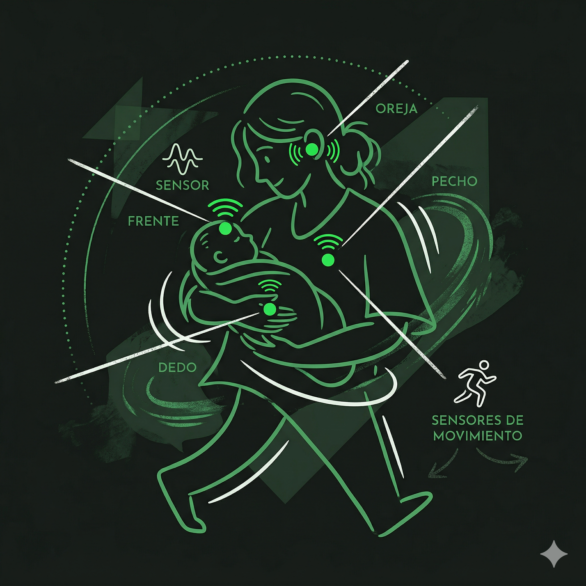 Medir el corazón en movimiento materno