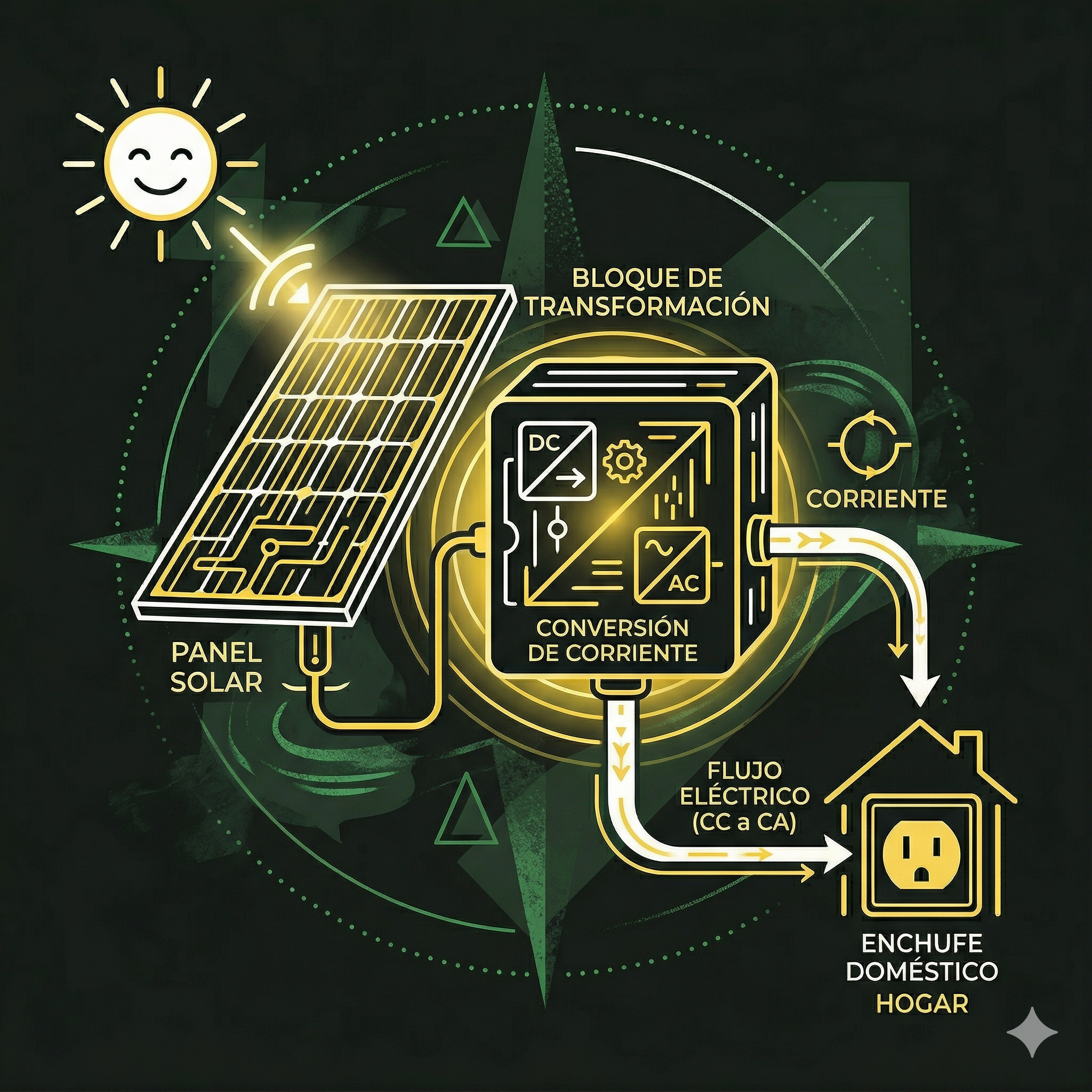 Energía solar que se vuelve útil