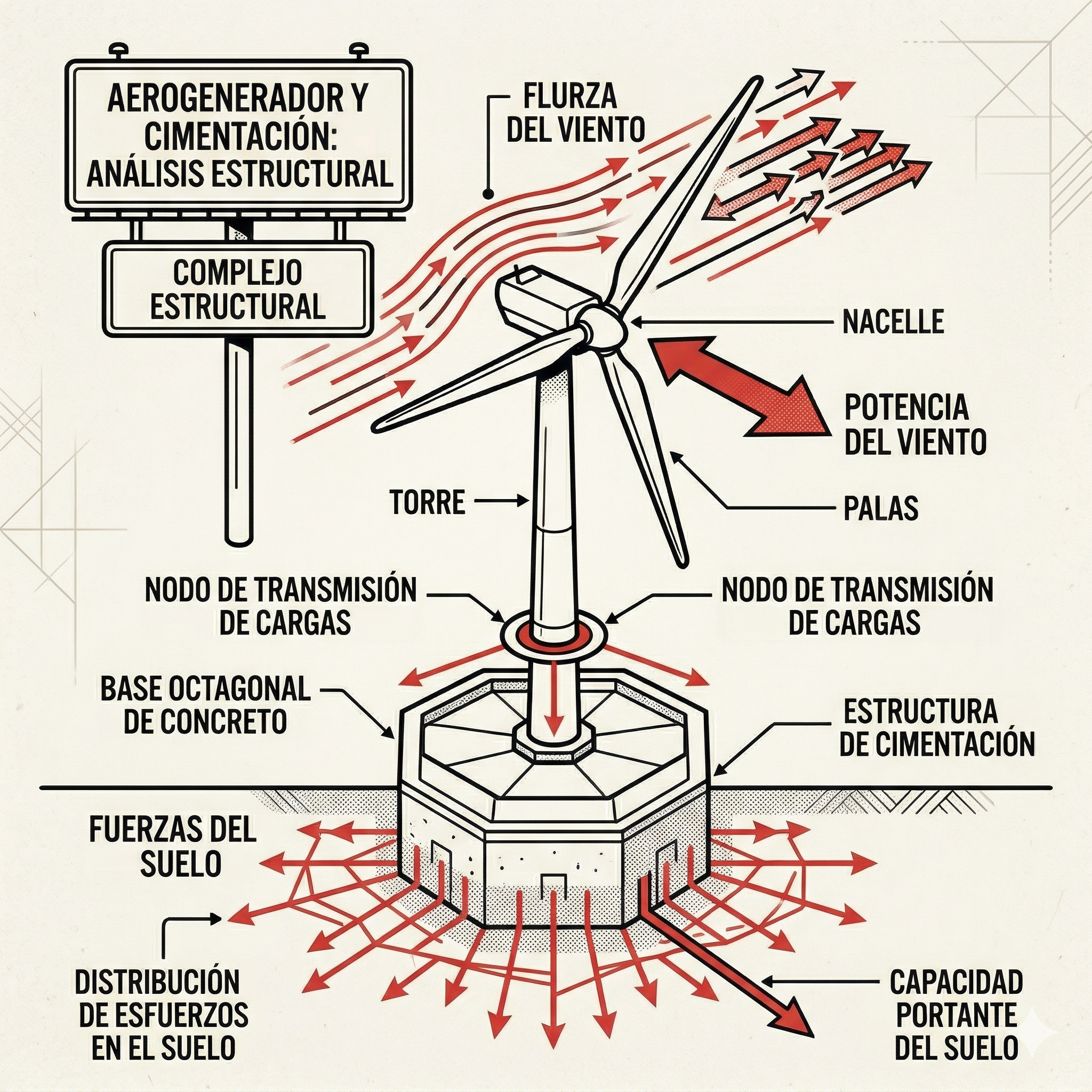 Cimentaciones para aerogeneradores en Ecatzingo